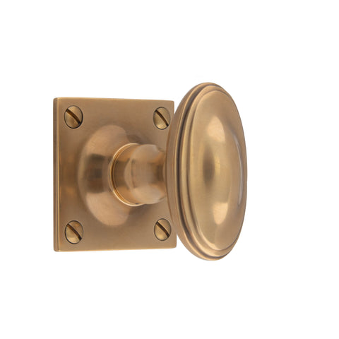 62mm x 34mm Raised Oval Mortice Knob - Shown in Very Light Aged