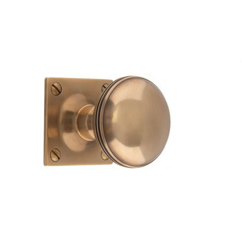 56mm dia Ringed Bun Mortice Knob - Shown in Very Light Aged