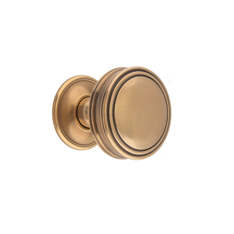 61mm dia Ringed Drum Mortice Knob - Shown in Very Light Aged