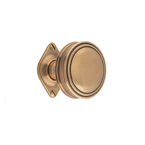 61mm dia Ringed Drum Mortice Knob - Shown in Very Light Aged