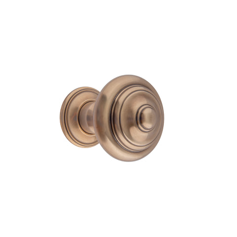 56mm dia Ribbed Convex Mortice Knob - Shown in Very Light Aged