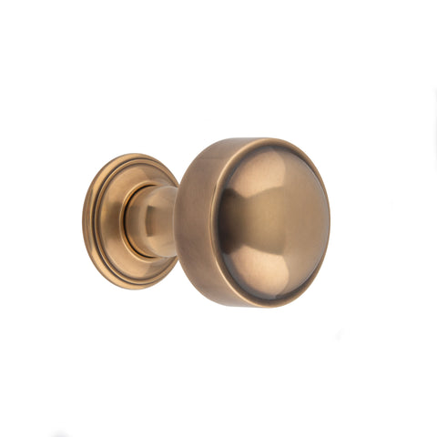49mm dia Flat Sided Mortice Knob - Shown in Very Light Aged