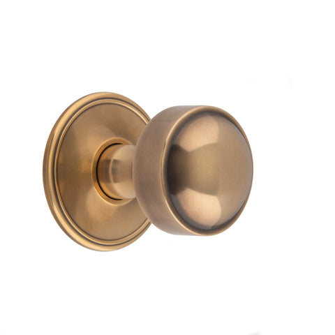 49mm dia Flat Sided Mortice Knob - Shown in Very Light Aged
