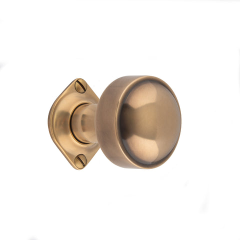 49mm dia Flat Sided Mortice Knob - Shown in Very Light Aged