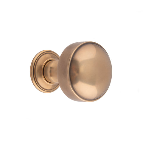 55mm dia Flat Sided Mortice Knob - Shown in Very Light Aged