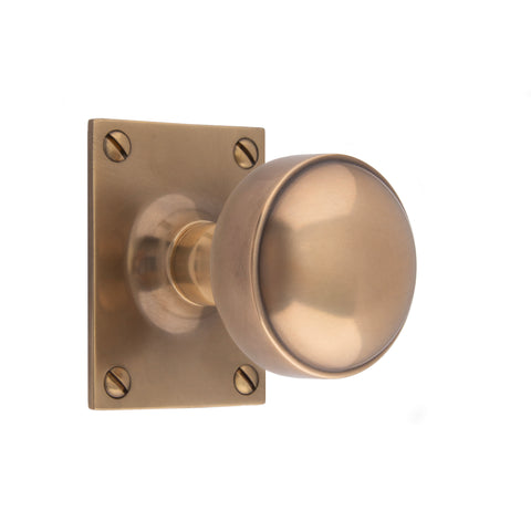55mm dia Flat Sided Mortice Knob - Shown in Very Light Aged