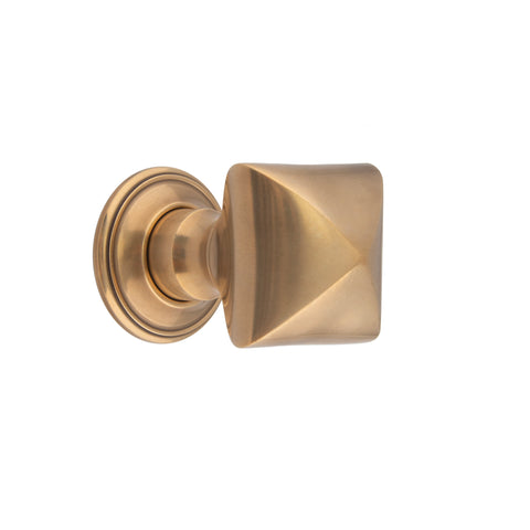 41mm wide Square Mortice Knob - Shown in Very Light Aged