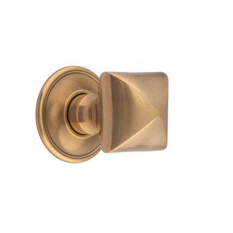 41mm wide Square Mortice Knob - Shown in Very Light Aged