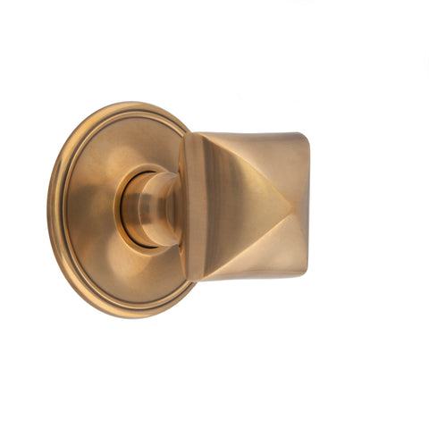 41mm wide Square Mortice Knob - Shown in Very Light Aged