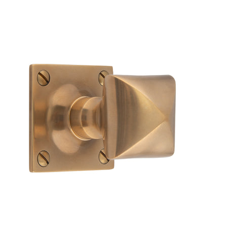 41mm wide Square Mortice Knob - Shown in Very Light Aged