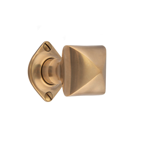 41mm wide Square Mortice Knob - Shown in Very Light Aged