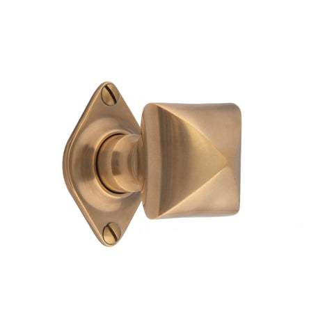 41mm wide Square Mortice Knob - Shown in Very Light Aged