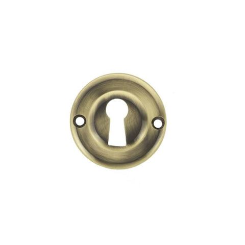 42mm Dia Round Open Keyhole Escutcheon Old English Style
