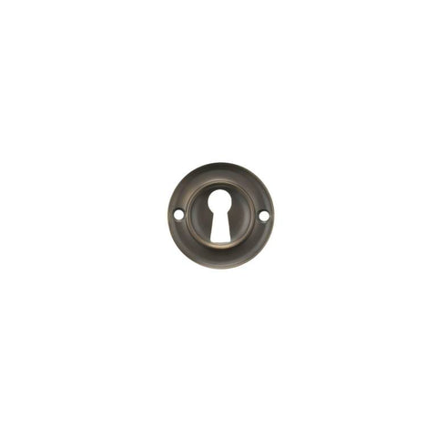 42mm Dia Round Open Keyhole Escutcheon Old English Style