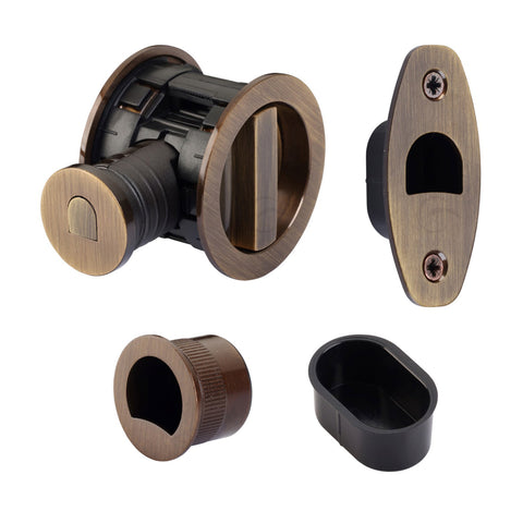 Tubular Sliding Lock with Round Privacy Turns