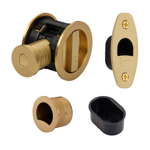 Tubular Sliding Lock with Round Privacy Turns