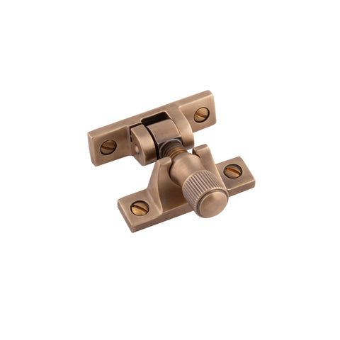 Narrow Style Brighton Pattern Sash Fastener - Shown in Very Light Aged