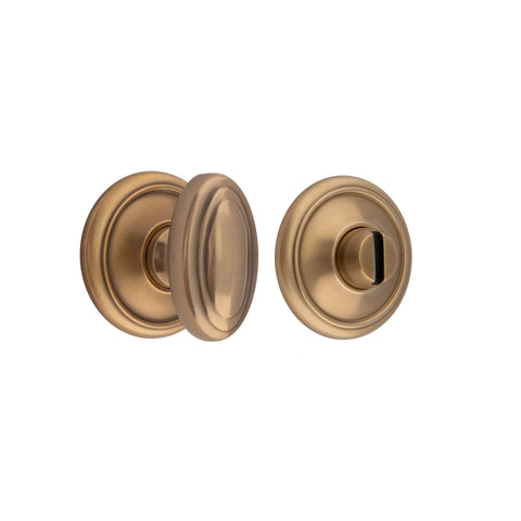 35mm x 20mm Reeded Oval Thumbturn and Emergency Release - Shown in Very Light Aged
