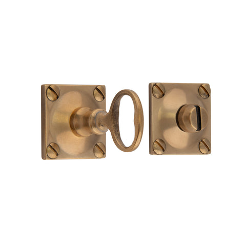 26mm x 4mm Key Shaped Thumbturn and Emergency Release - Shown in Very Light Aged