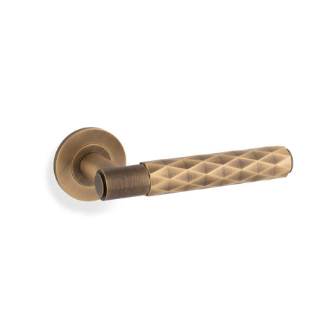 Alexander & Wilks Diamond Cut Spitfire Lever on Rose