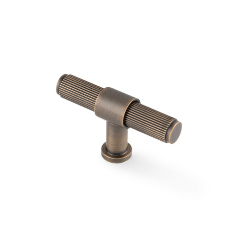 Alexander & Wilks Kingston Reeded T-Bar Cabinet Knob