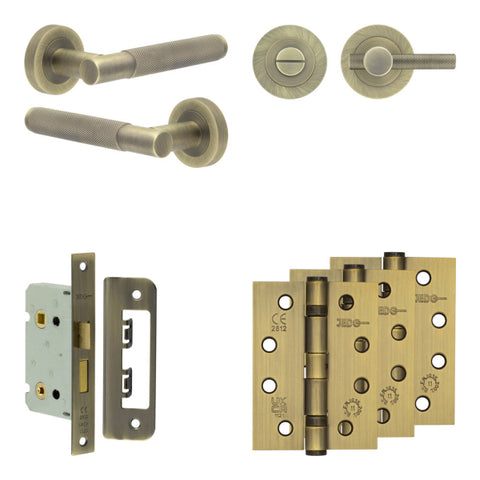 Bari Lever Handle Bathroom Door Pack