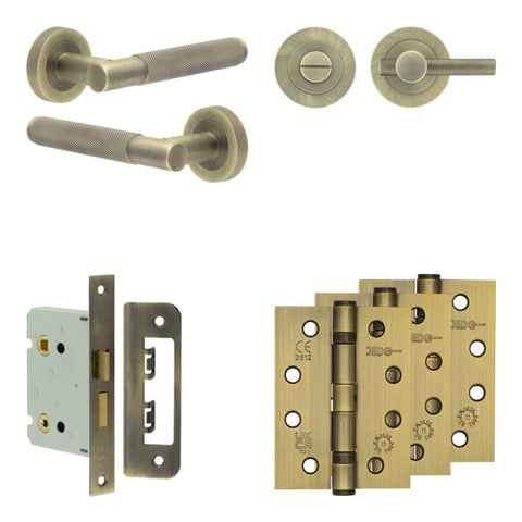 Bari Lever Handle Bathroom Door Pack