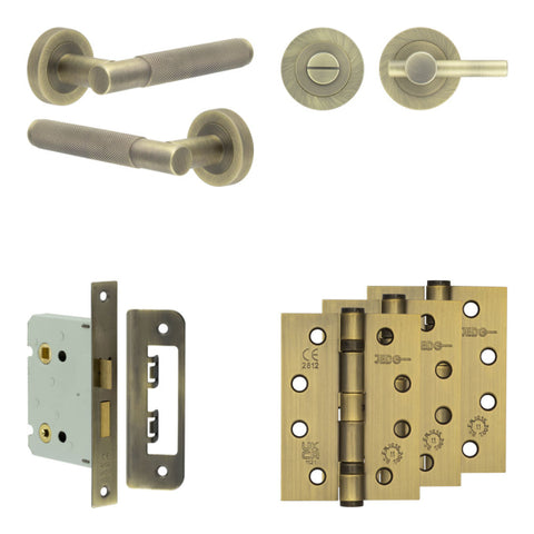Bari Lever Handle Bathroom Door Pack