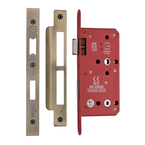 Din Standard Mortice Bathroom Lock - 78mm Centres