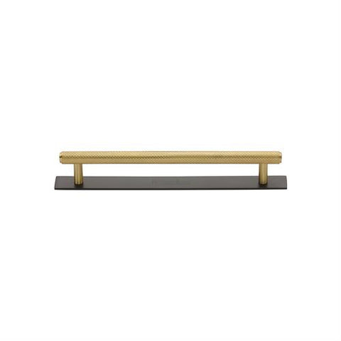 Knurled Cabinet Pull Handle with Plate