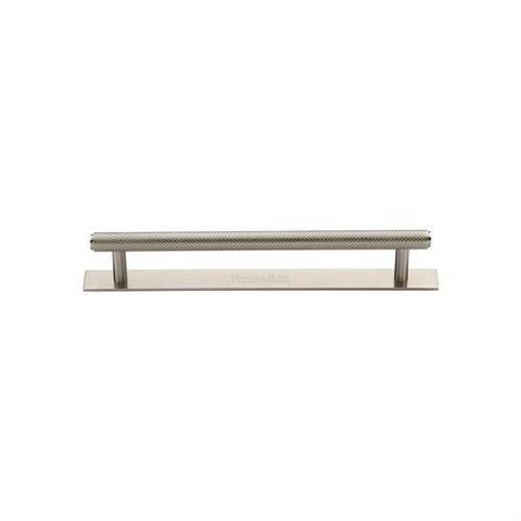 Knurled Cabinet Pull Handle with Plate