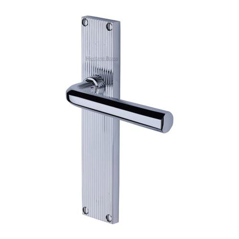 Octave Lever Handle on Reeded Backplate