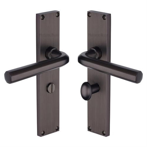 Octave Lever Handle on Reeded Backplate