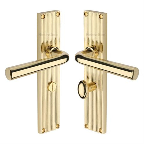 Octave Lever Handle on Reeded Backplate