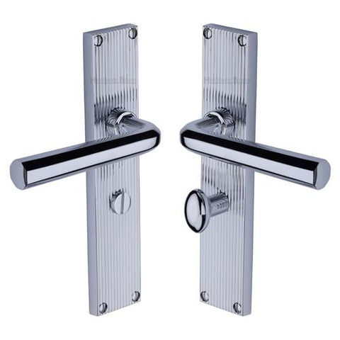 Octave Lever Handle on Reeded Backplate