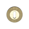 53mm Dia Reeded Lever Key Escutcheon Concealed Fix