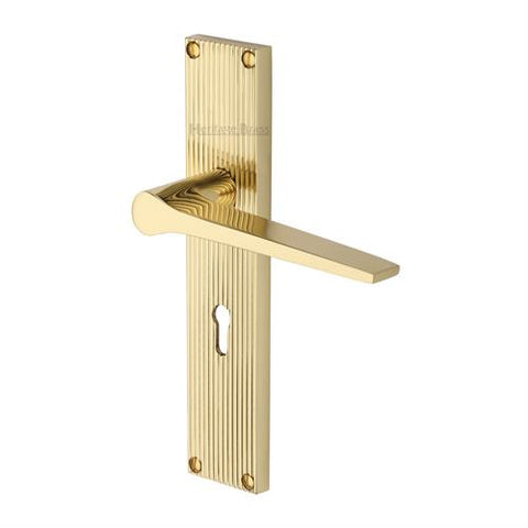 Gio Lever Handle on Reeded Backplate