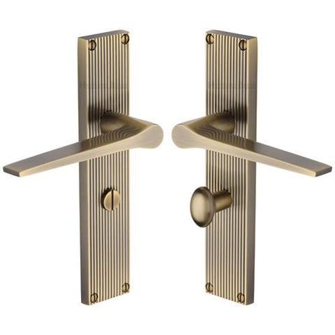 Gio Lever Handle on Reeded Backplate