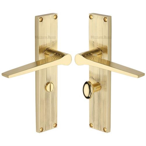 Gio Lever Handle on Reeded Backplate