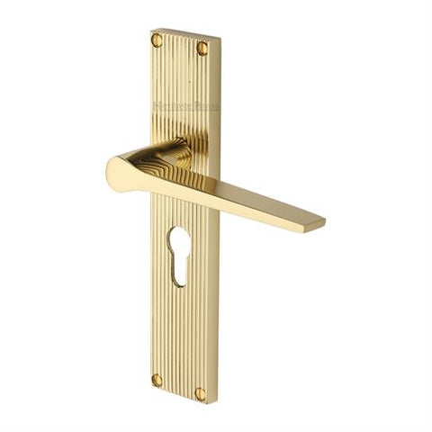 Gio Lever Handle on Reeded Backplate