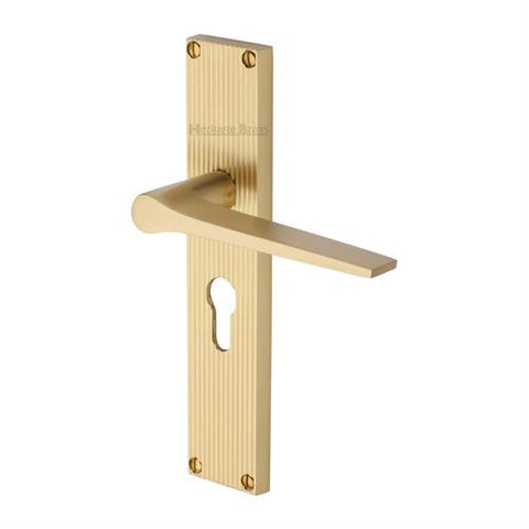 Gio Lever Handle on Reeded Backplate