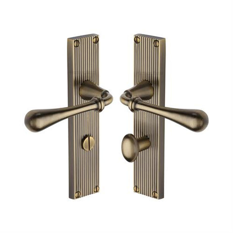 Roma Lever Handle on Reeded Backplate