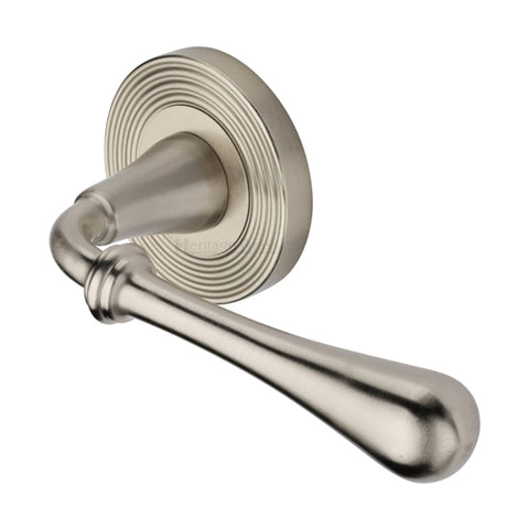 Roma Lever Handle on Reeded Round Rose