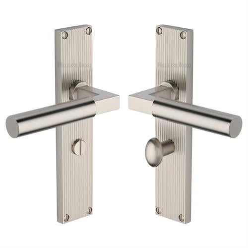Bauhaus Lever Handle on Reeded Backplate– FulhamBrassOnline