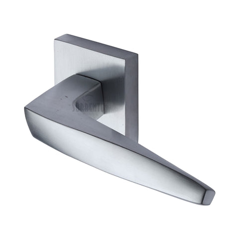Serpentine Lever Handle on Square Rose