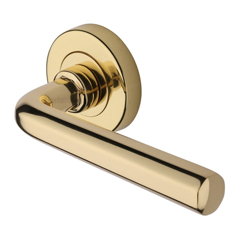 Octave Lever Handle on Round Rose