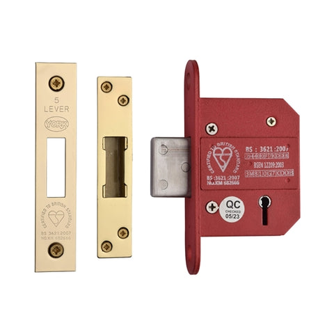 York British Standard 5 Lever Deadlock