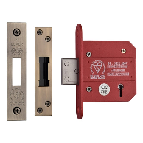 York British Standard 5 Lever Deadlock