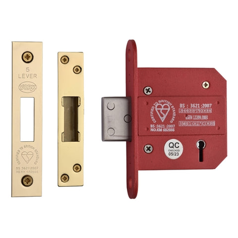 York British Standard 5 Lever Deadlock