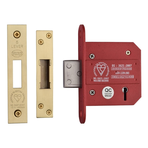 York British Standard 5 Lever Deadlock